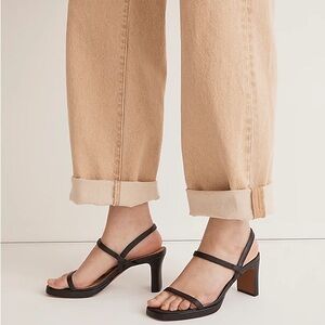 Madewell slingback heeled sandals Black - Size 9. Brand new